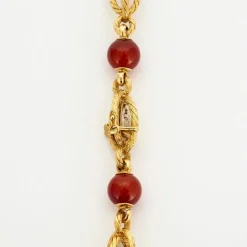 ALDEBERT - Sautoir or jaune cornaline