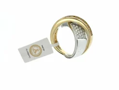 ALFIERI & ST JOHN - Bague en or, saphirs jaunes et diamants certificat IGI