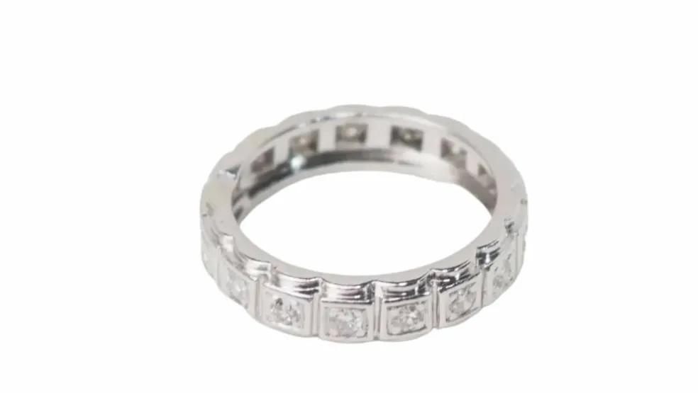 Alliance américaine ancienne platine et diamants