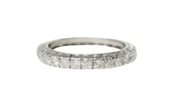Alliance américaine en or blanc et diamants 1.12ct