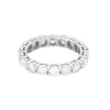 Alliance américaine en or gris et diamants