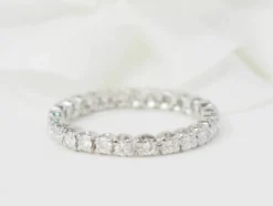 Alliance américaine en or blanc et diamants 1ct