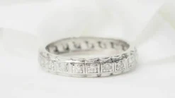 Alliance américaine en or blanc et diamants 0,52ct