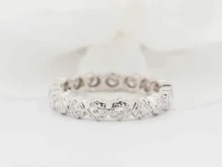 Alliance américaine en or blanc et diamants 0.70ct