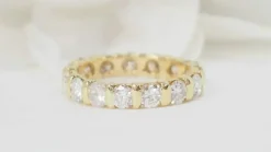 Alliance américaine en or jaune et diamants 2,40cts