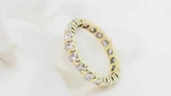 Alliance américaine en or jaune et diamants 1.33ct