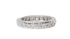 Alliance américaine en platine et diamants 0.92ct