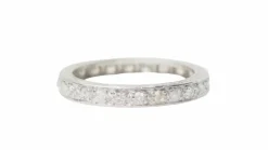 Alliance américaine en platine et diamants 0.80ct