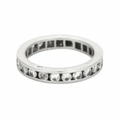 Alliance Américaine or blanc et diamants