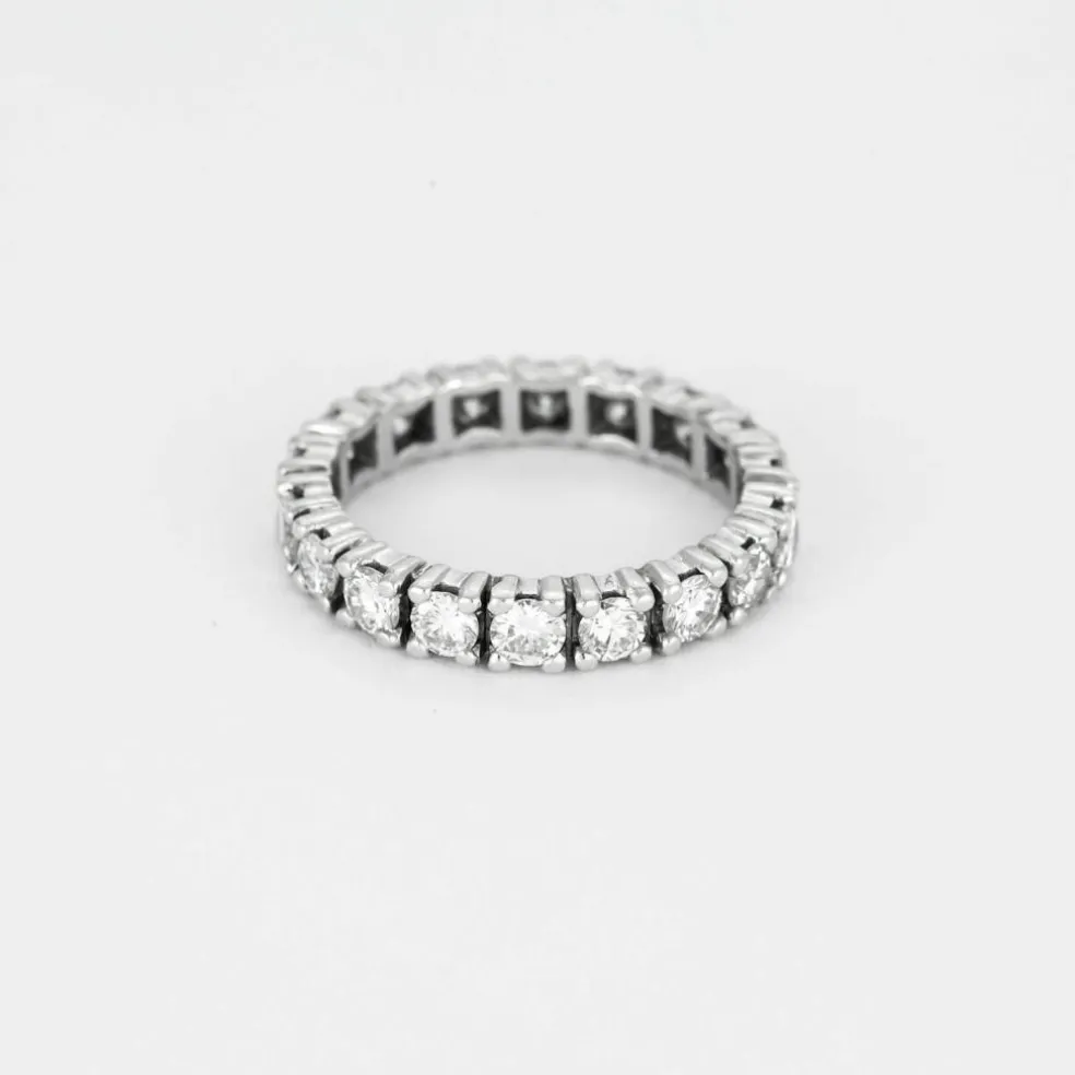 Alliance américaine or blanc et diamants