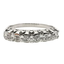 Alliance américaine or blanc et diamants