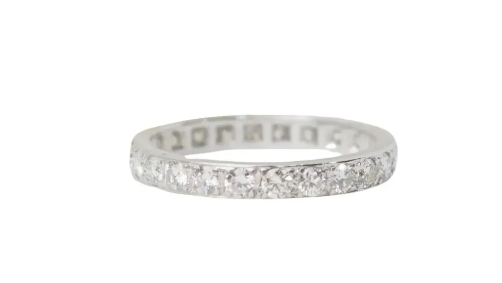 Alliance américaine or blanc et diamants