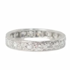 Alliance américaine or blanc et diamants