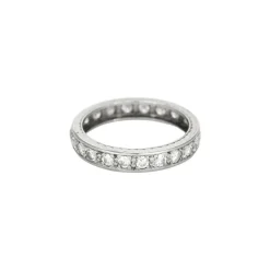 Alliance Américaine or blanc et diamants