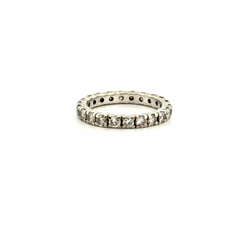 Alliance Américaine or blanc et diamants