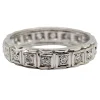Alliance américaine or blanc 18k ornée de 0,38 carats de diamants taillés en brillants