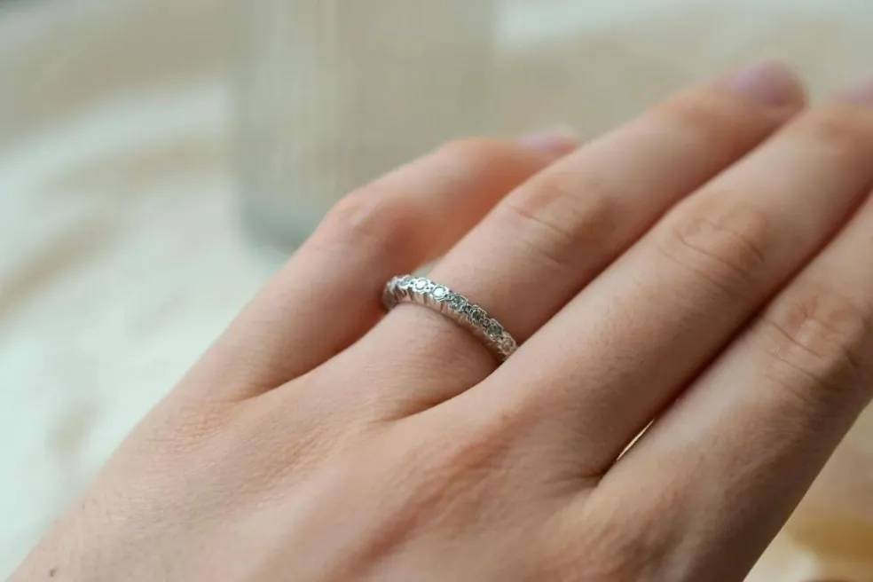 Alliance américaine Or blanc Diamants