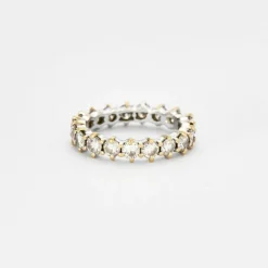 Alliance américaine or blanc et jaune diamants 2,28 ct