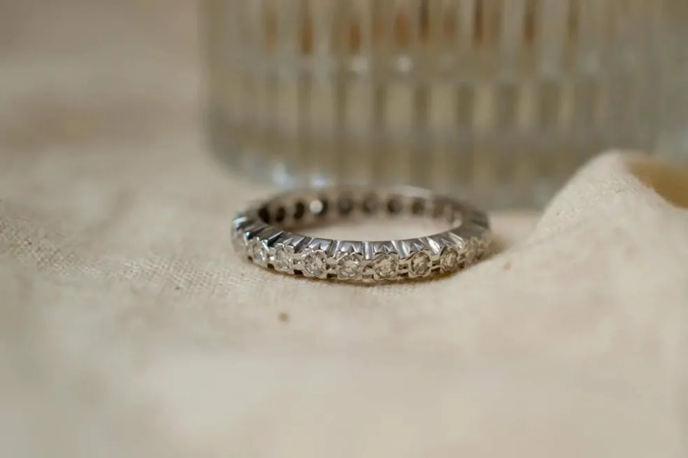 Alliance américaine Or blanc Diamants