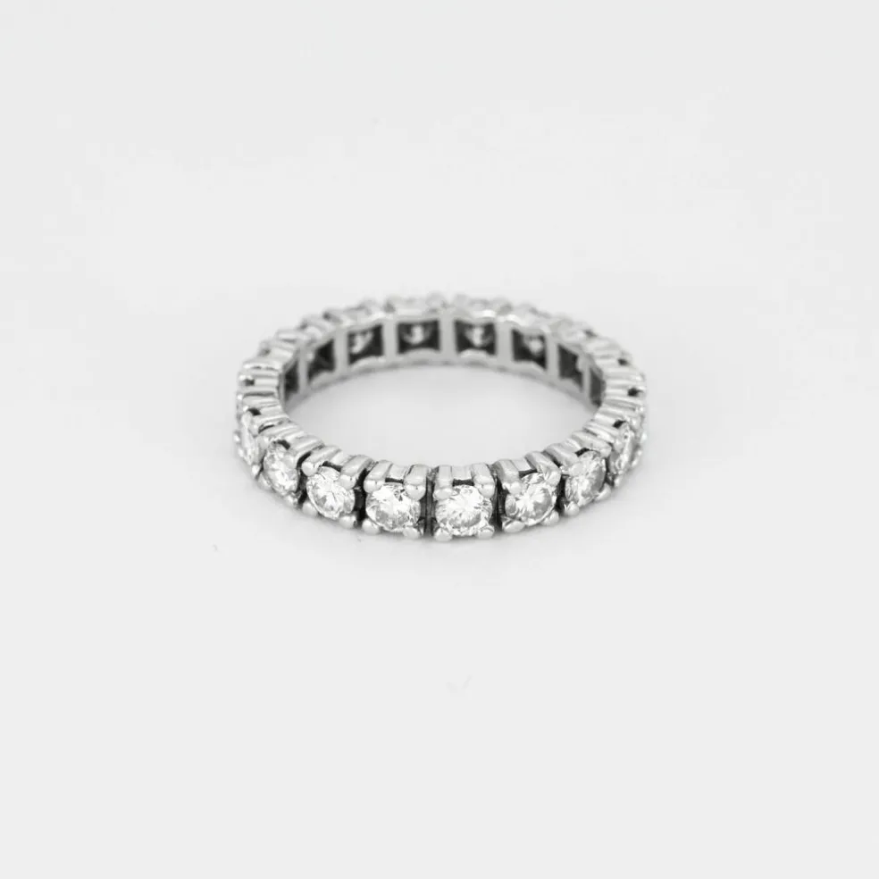 Alliance américaine or blanc et diamants