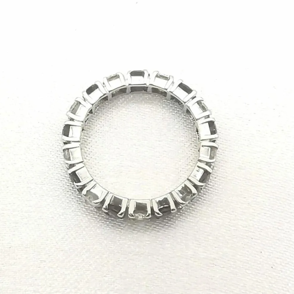 Alliance américaine Or blanc Diamants et Saphirs