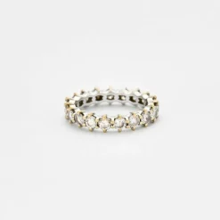 Alliance américaine or blanc et jaune diamants 2,28 ct