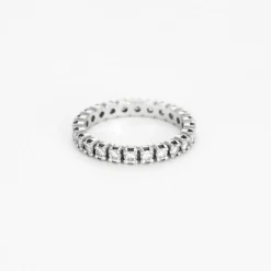 Alliance Américaine or blanc et diamants