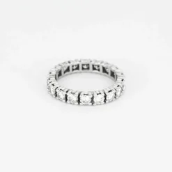 Alliance américaine or blanc et diamants