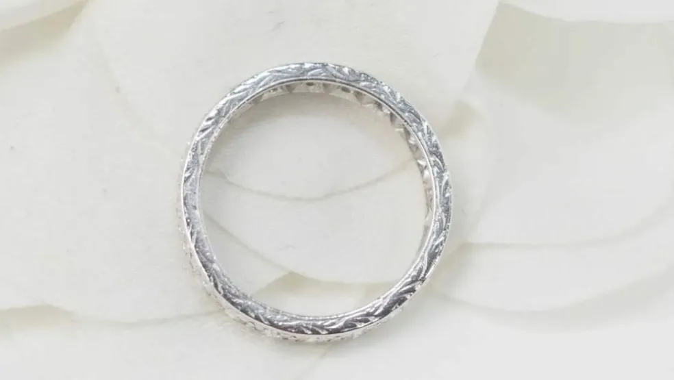 Alliance américaine or blanc et diamants