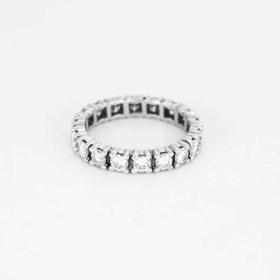 Alliance américaine or blanc et diamants