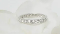 Alliance américaine or blanc et diamants