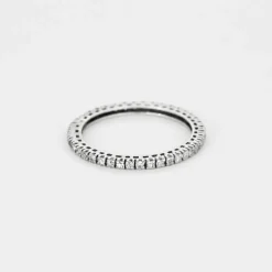 Alliance américaine or blanc et diamants