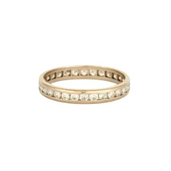 Alliance américaine or gris et diamants