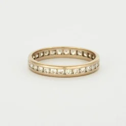 Alliance américaine or gris et diamants