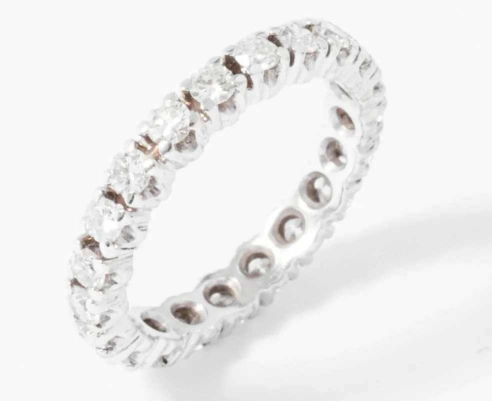 Alliance américaine or gris diamant