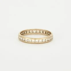 Alliance américaine or gris et diamants