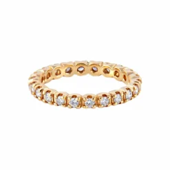 Alliance américaine or jaune diamants