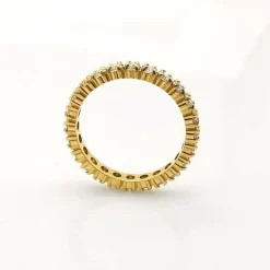 Alliance américaine or jaune diamants