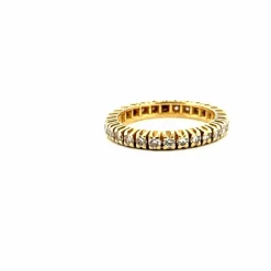 Alliance américaine or jaune diamants