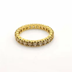 Alliance américaine or jaune diamants