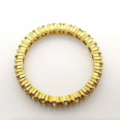 Alliance américaine or jaune diamants