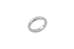 Alliance avec motif géométrique en or blanc