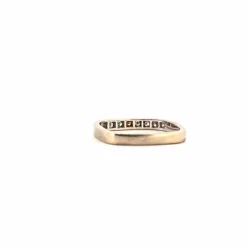 Alliance carrée or blanc diamants