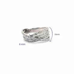 Alliance Croisée Or Blanc Diamants