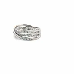 Alliance Croisée Or Blanc Diamants