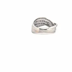 Alliance Croisée Or Blanc Diamants