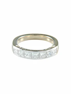 ALLIANCE DEMI TOUR DIAMANTS OR BLANC