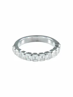 ALLIANCE DEMI TOUR DIAMANTS OR BLANC