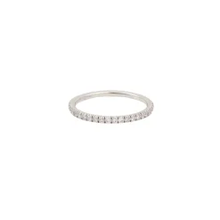 Alliance Demi Tour Diamants Or Gris