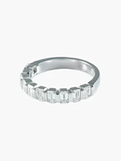 ALLIANCE DEMI TOUR DIAMANTS OR BLANC